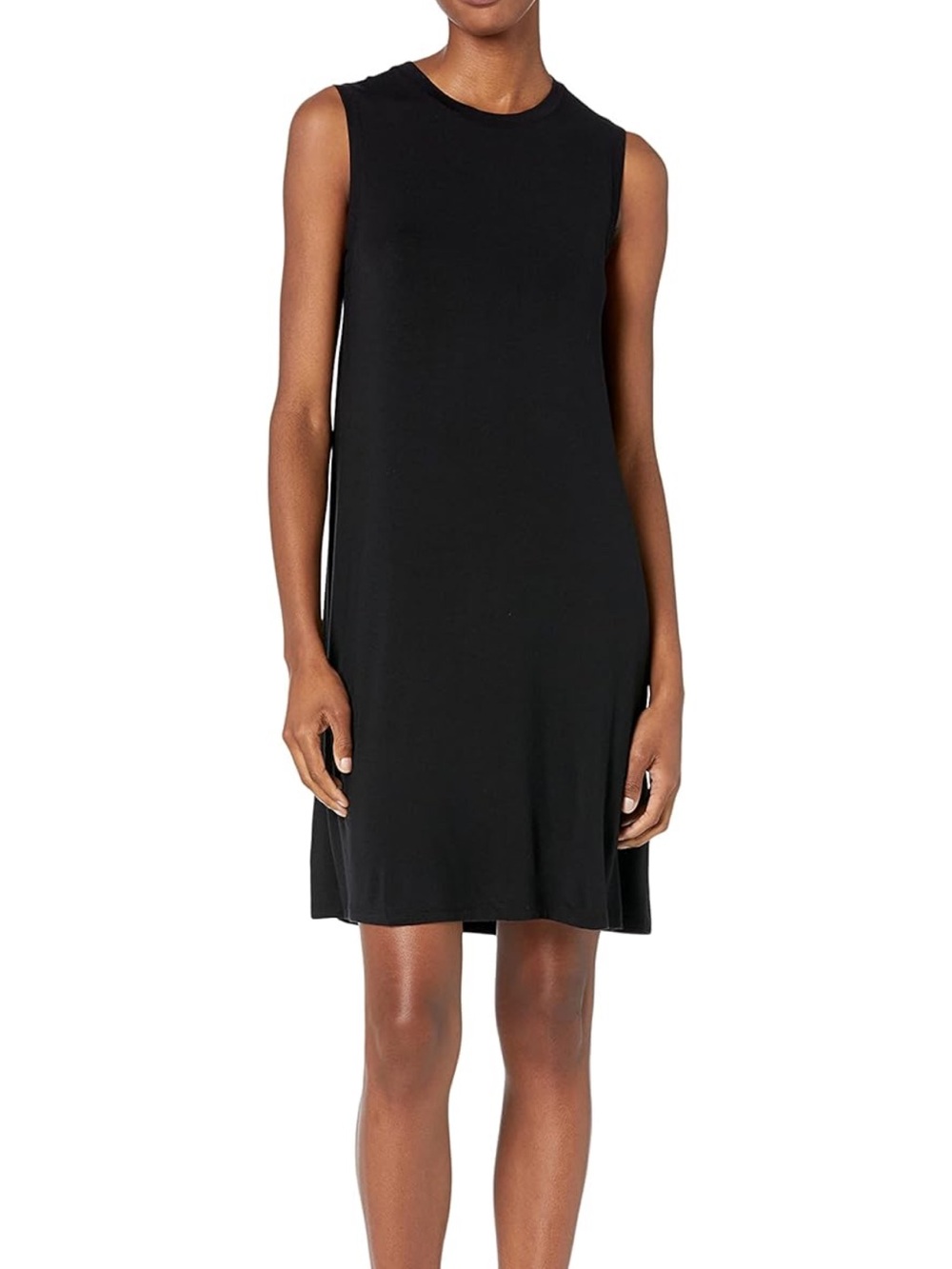 Women's Jersey Relaxed-Fit Muscle-Sleeve Swing Dress - Picture 3 of 3